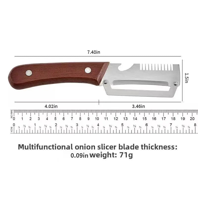 Roselli™ Wooden-Handled Stainless Steel Shredder and Peeler