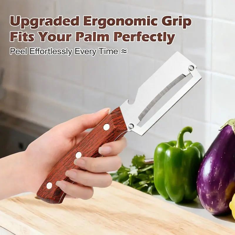 Roselli™  Wooden-Handled Stainless Steel Shredder and Peeler