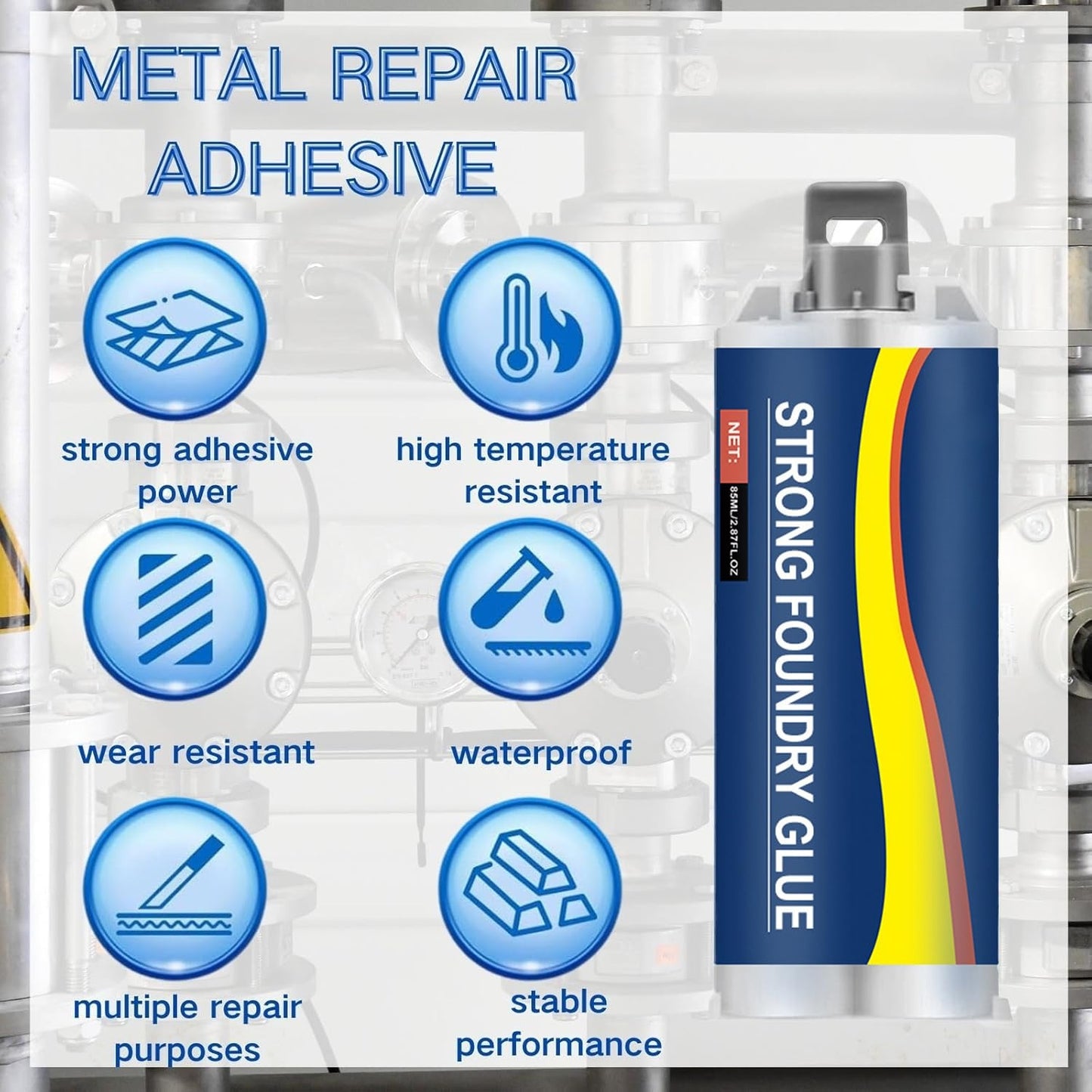 Roselli™ Heavy-Duty Casting Glue – Permanent Fix for Engines & Pipes🛠️