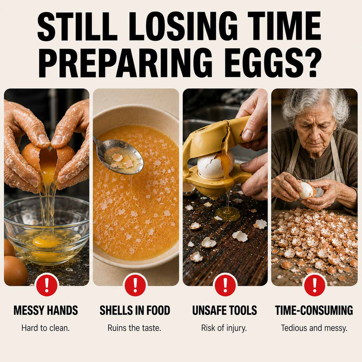 🔥🔥🔥Limited-time 😮‍💨 🍳 Quick Egg Cracker Tool – Open Hundreds Of Eggs Faster & Cleaner 🔥