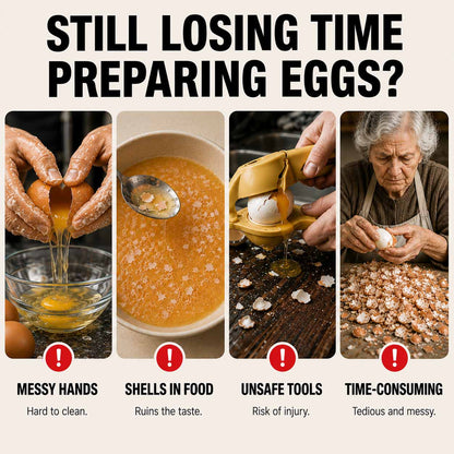 🔥🔥🔥Limited-time 😮‍💨 🍳 Quick Egg Cracker Tool – Open Hundreds Of Eggs Faster & Cleaner 🔥