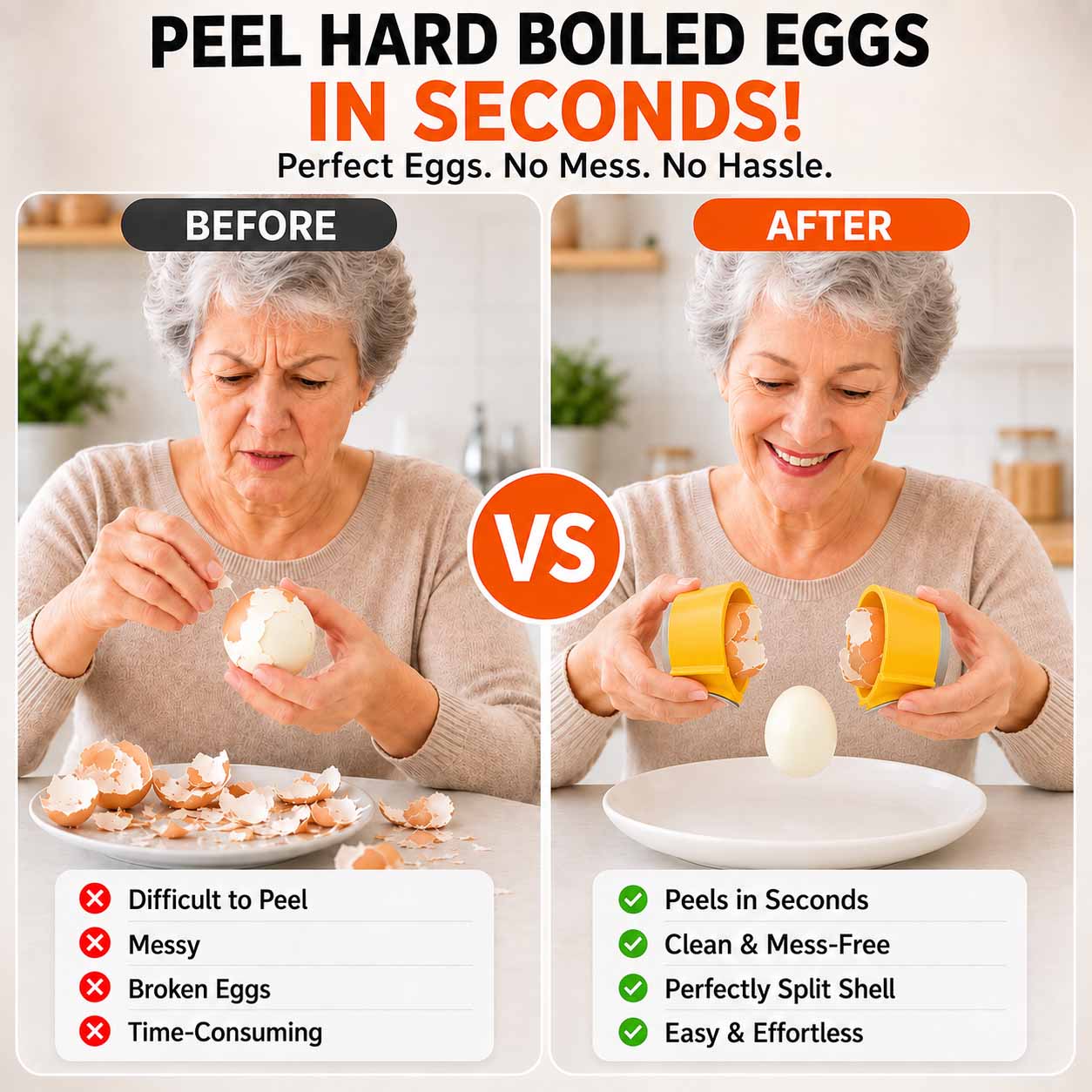 🔥🔥🔥Limited-time 😮‍💨 🍳 Quick Egg Cracker Tool – Open Hundreds Of Eggs Faster & Cleaner 🔥