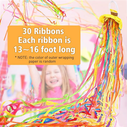 🎉Roselli™ No Mess Streamers Poppers- Hand Throw Streamers Paper Crackers🎉
