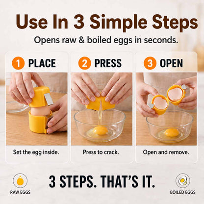 🔥🔥🔥Limited-time 😮‍💨 🍳 Quick Egg Cracker Tool – Open Hundreds Of Eggs Faster & Cleaner 🔥