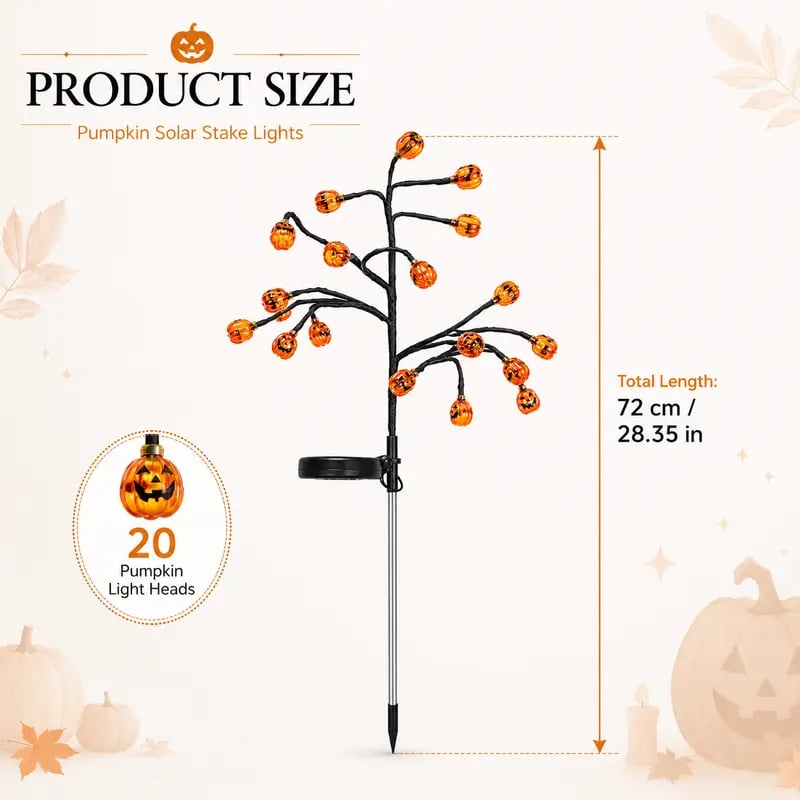 🎃Solar Pumpkin Stake Lights (offer)