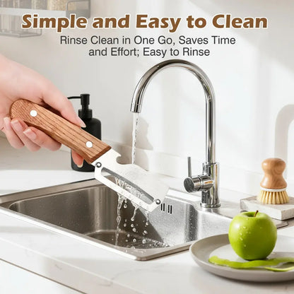 Roselli™  Wooden-Handled Stainless Steel Shredder and Peeler
