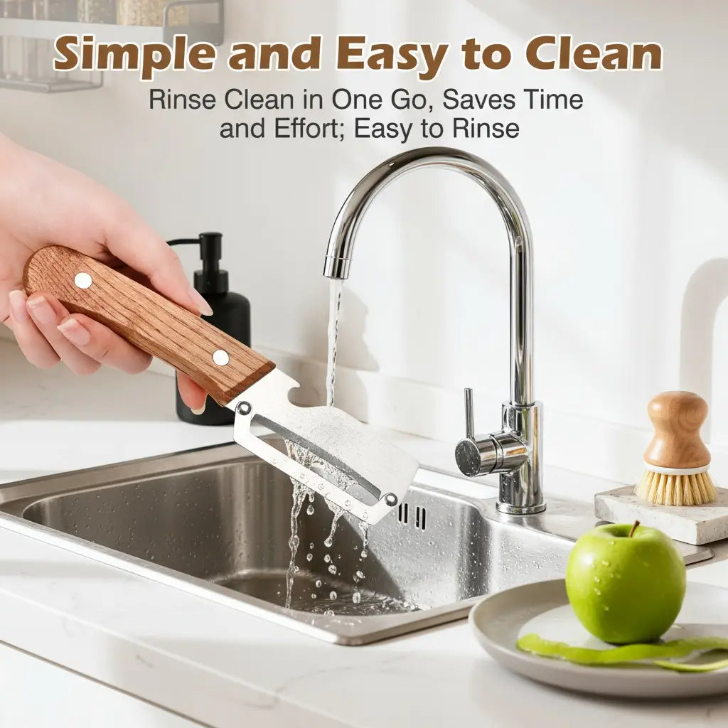 Roselli™  Wooden-Handled Stainless Steel Shredder and Peeler⭐
