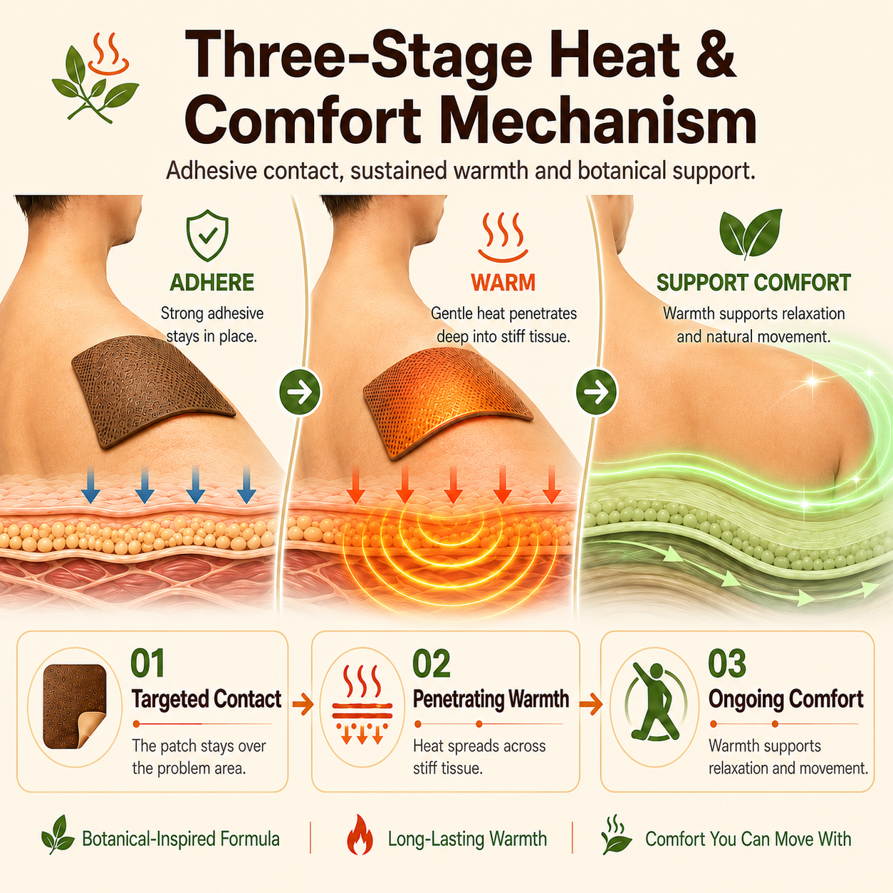 🌿 Pain Relief Patch — 12 Hours of Penetrating Heat That Works Deep (offer)