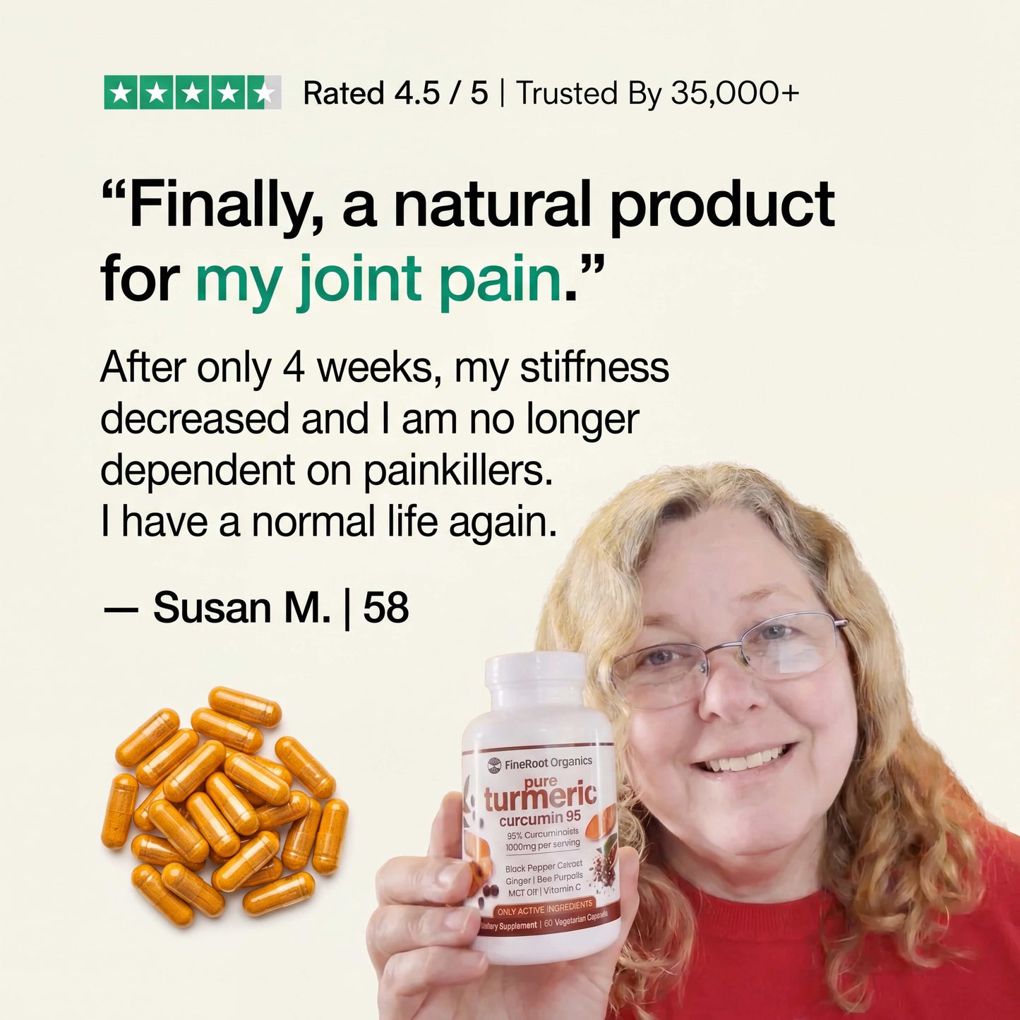 Pure Curcumin Turmeric Capsules (1,000mg)
