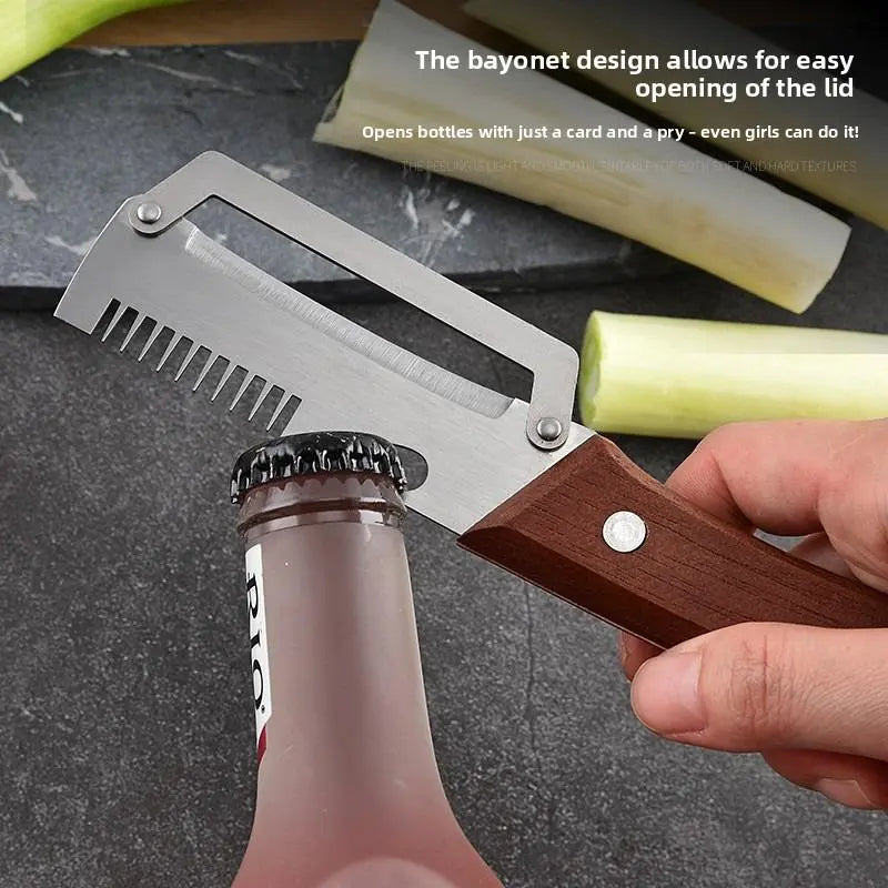 Roselli™  Wooden-Handled Stainless Steel Shredder and Peeler
